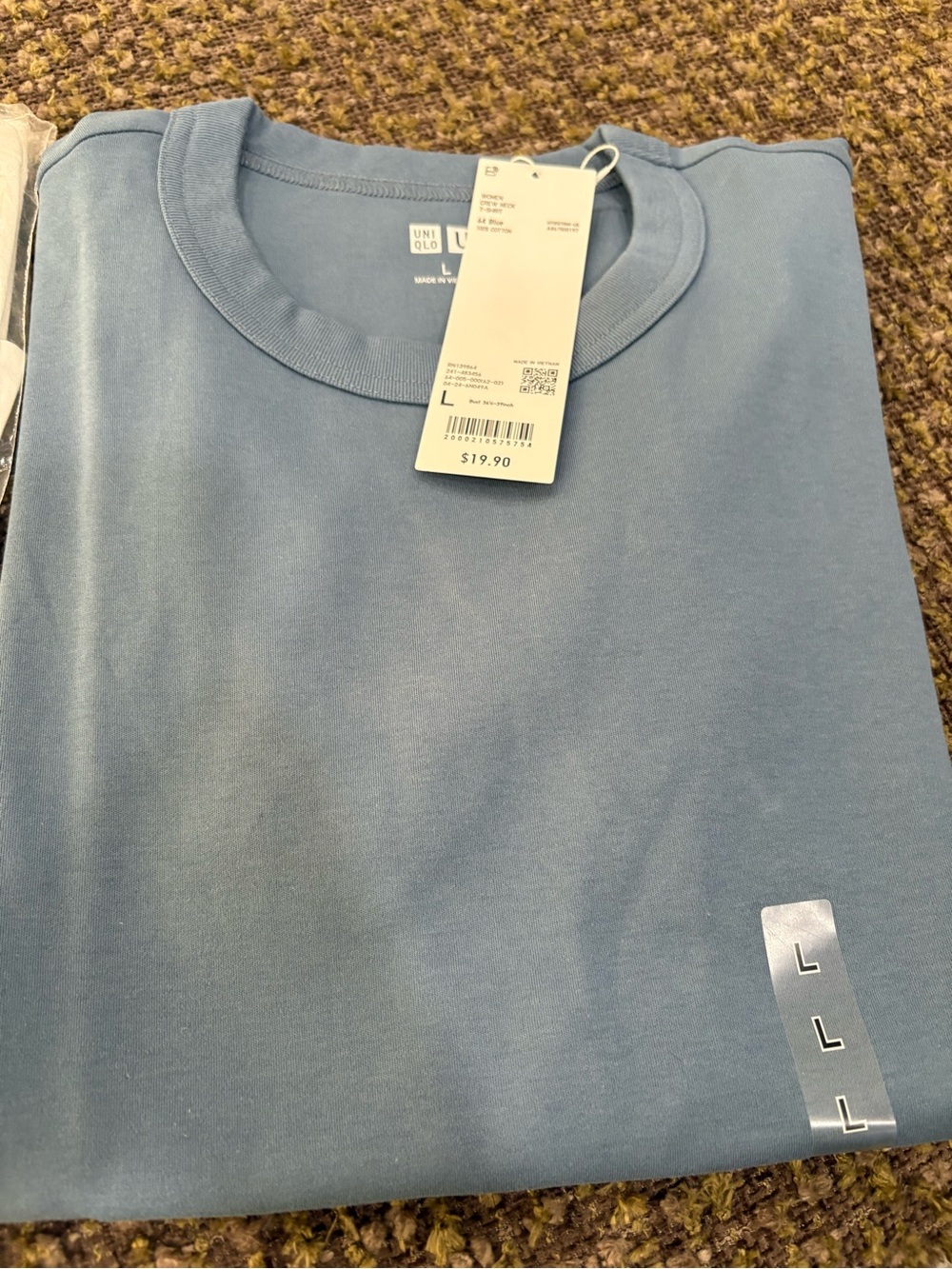 Bundle of Uniqlo Short Sleeve Crew Neck Tee - Blue & White - Picture 3 of 6